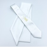 S2 Communion undated Tie & Sash Set - White
